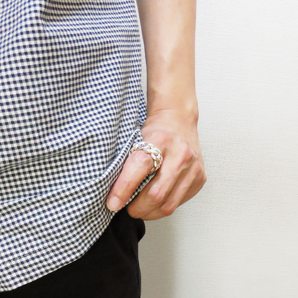 シルバーチェーンリング：丸キヘイ