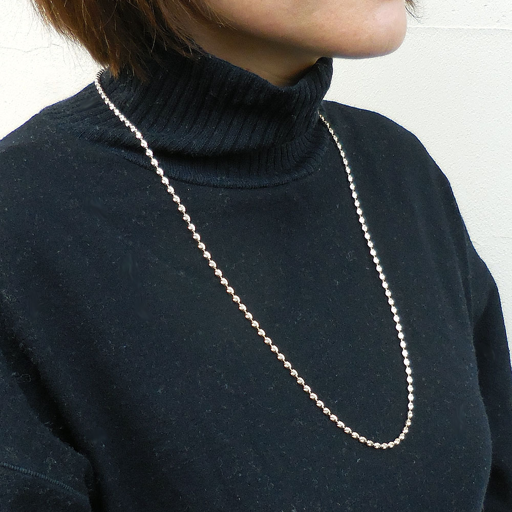 シルバーボールチェーンネックレス