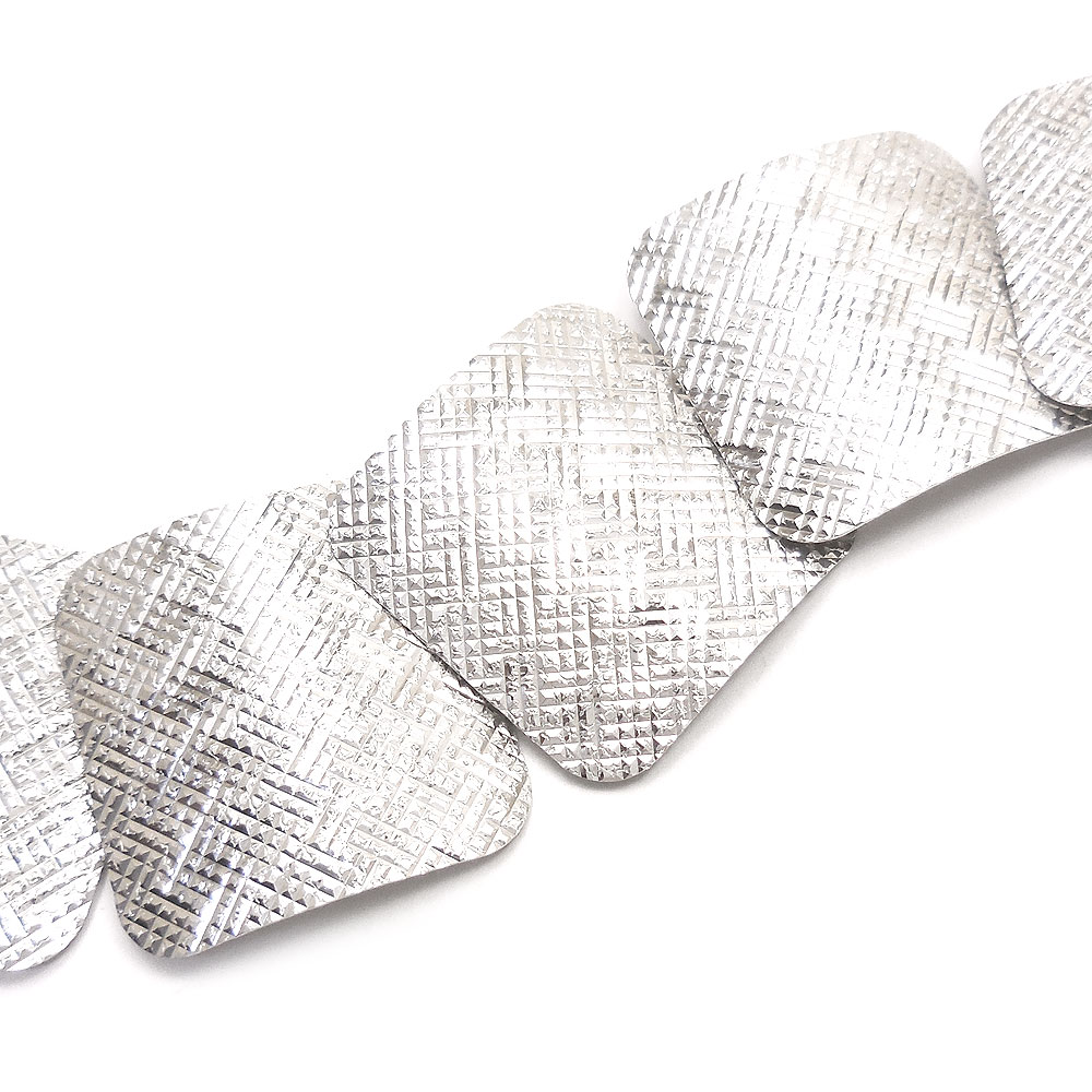 シルバーブレスレット：スクエアプレート