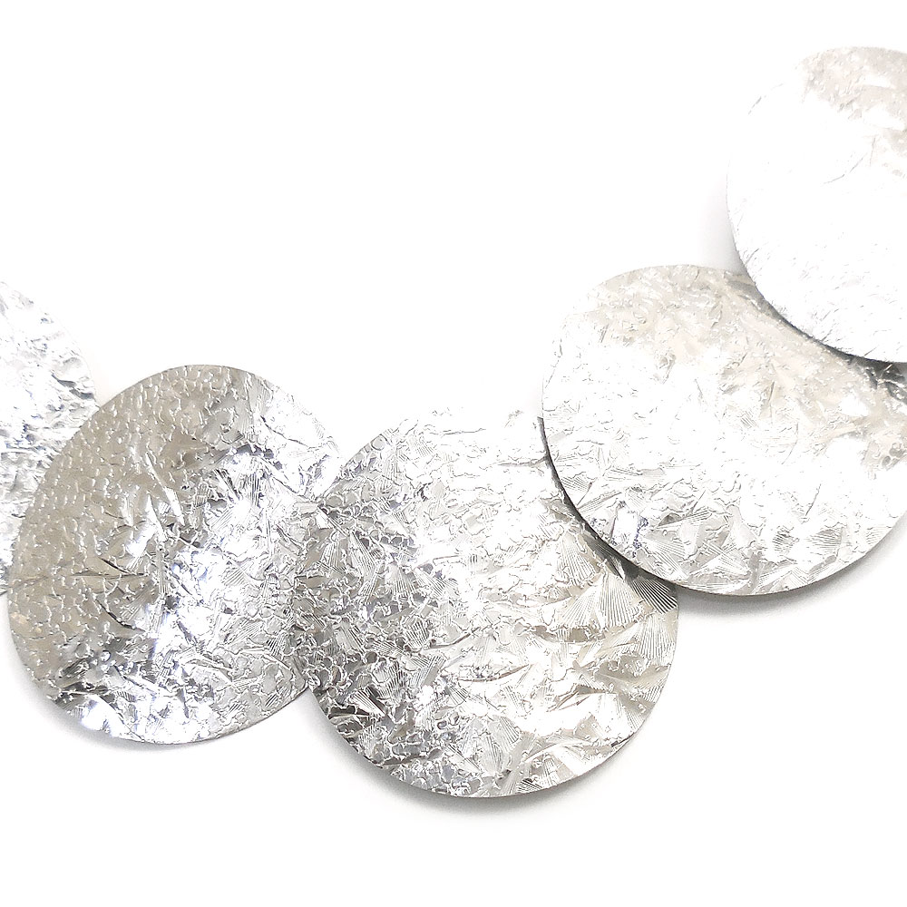 シルバーブレスレット：ラウンドプレート