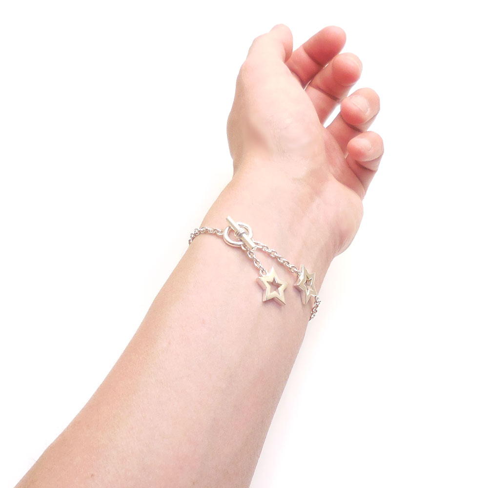 シルバーブレスレット：マンテル：星