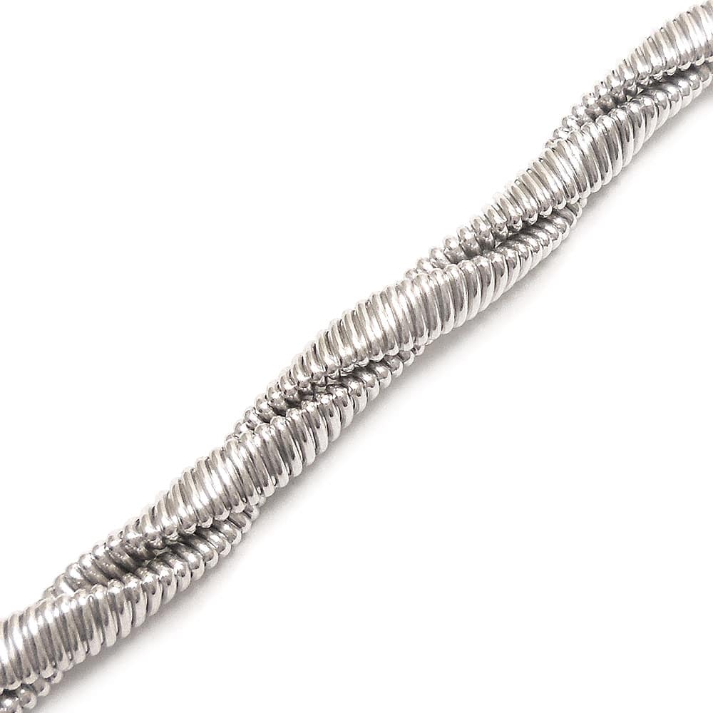 シルバーブレスレット：スパイラルデザイン