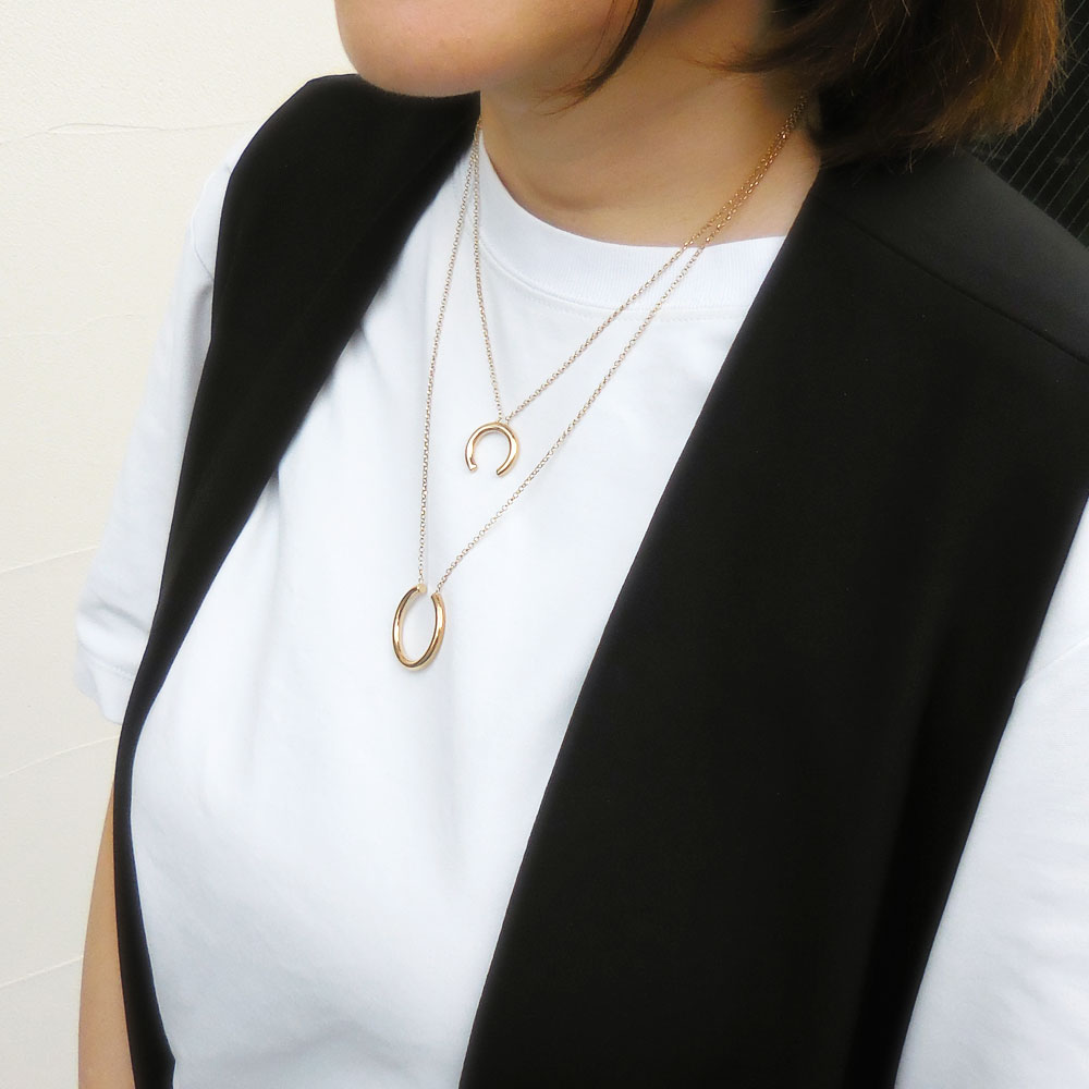 シルバーペンダントネックレス：ランドルト・リング