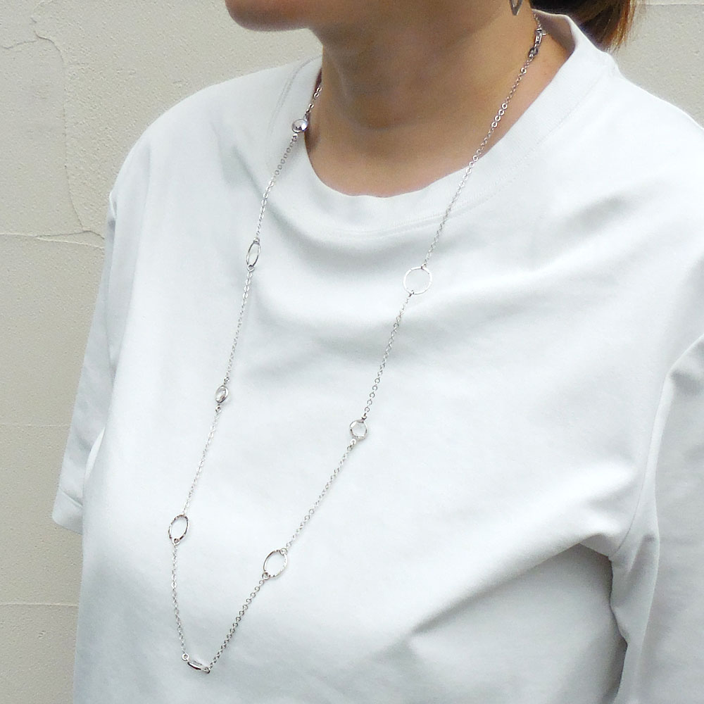 クリスタルガラスステーション：ロングネックレス