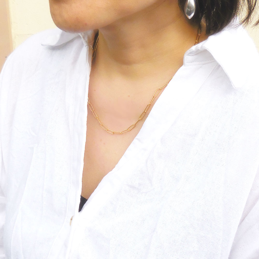 シルバーネックレス：クリップチェーン