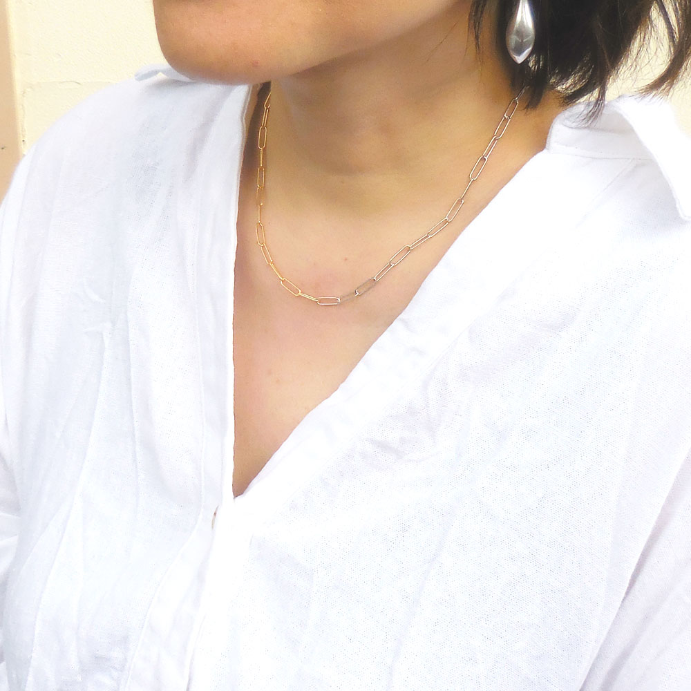 シルバーネックレス：クリップチェーン