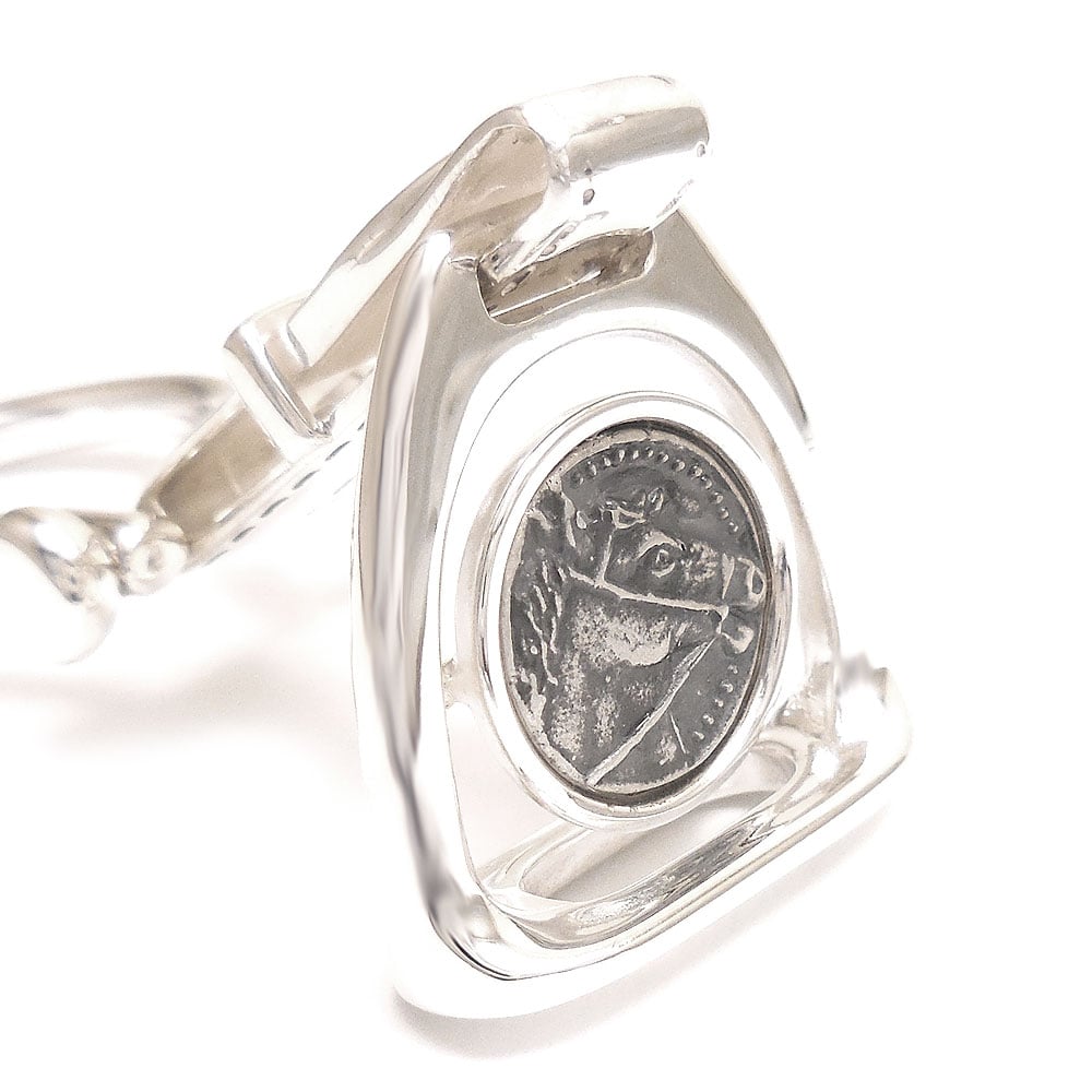 サツルノ：シルバーキーホルダー：馬と鐙