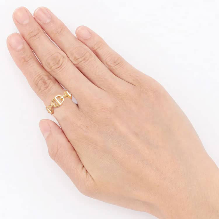 シルバーリング：マリンチェーンデザイン