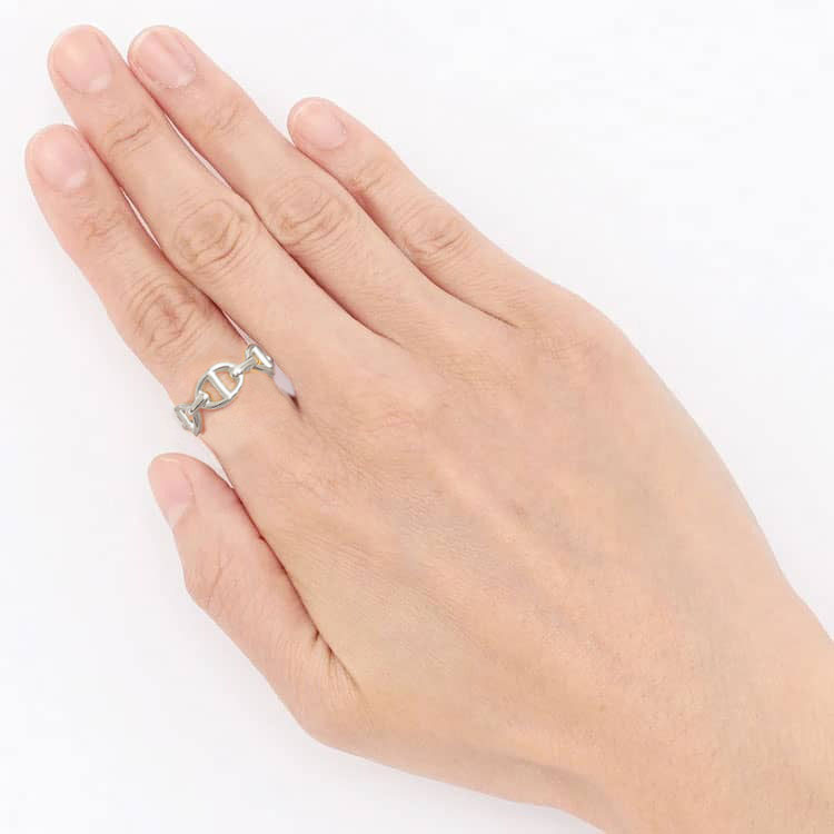 シルバーリング：マリンチェーンデザイン