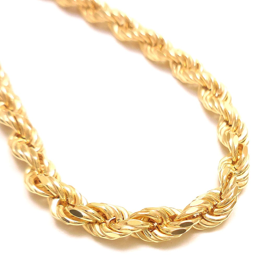 シルバーネックレス：パイプロープ風チェーン