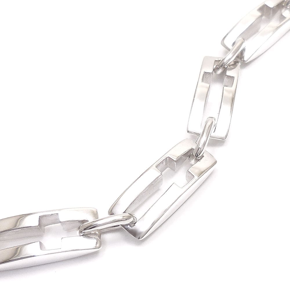 シルバーブレスレット：クロスデザイン