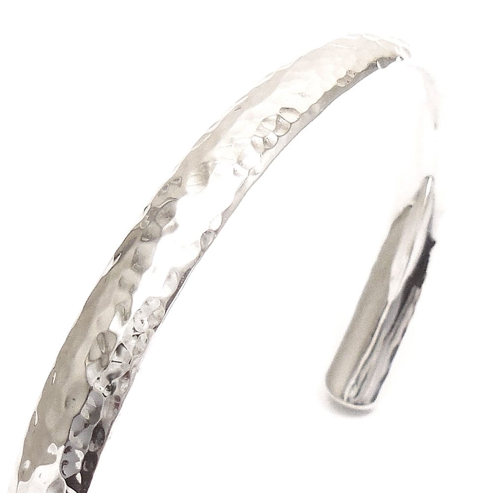 シルバーバングル：甲丸ハンマード