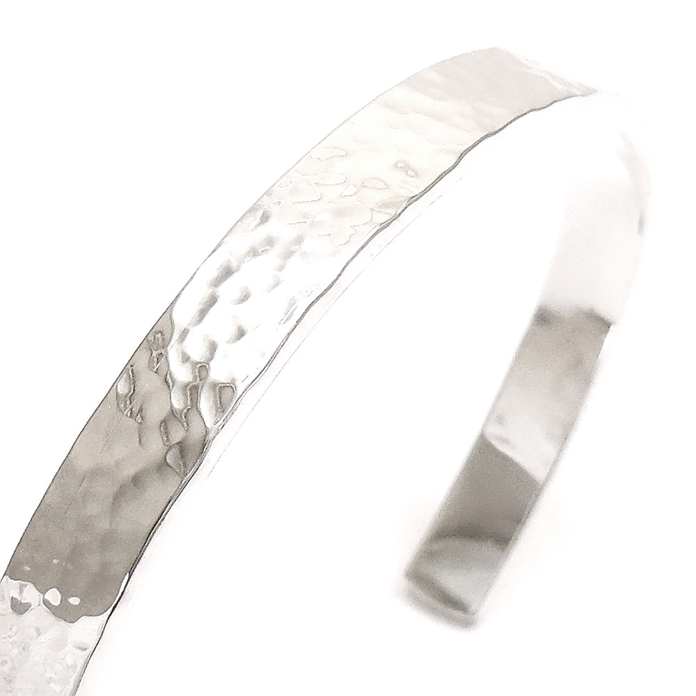 シルバーバングル：フラットハンマード