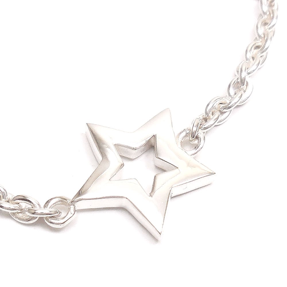 シルバーブレスレット：マンテル：星