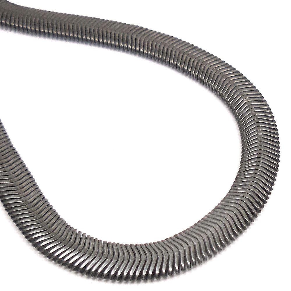 シルバーブレスレット：平スネークチェーン