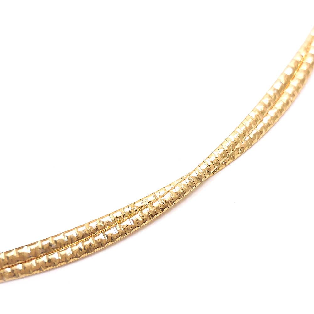 シルバーオメガネックレス：2連ツイスト