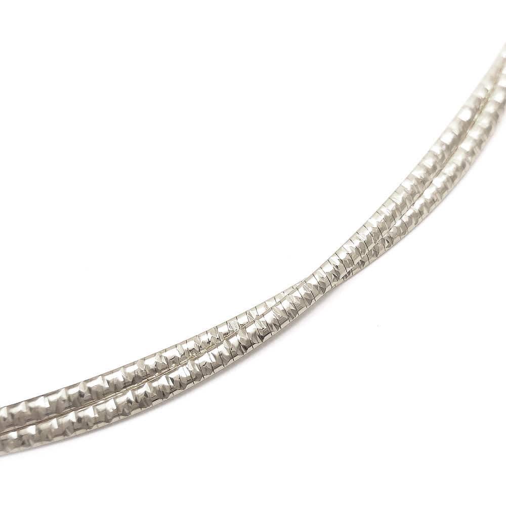 シルバーオメガネックレス：2連ツイスト