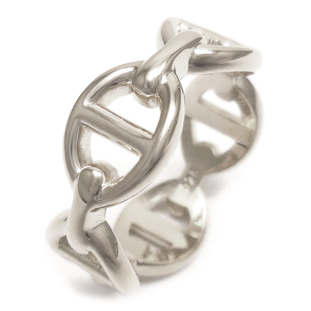 シルバーリング：マリンチェーンデザイン