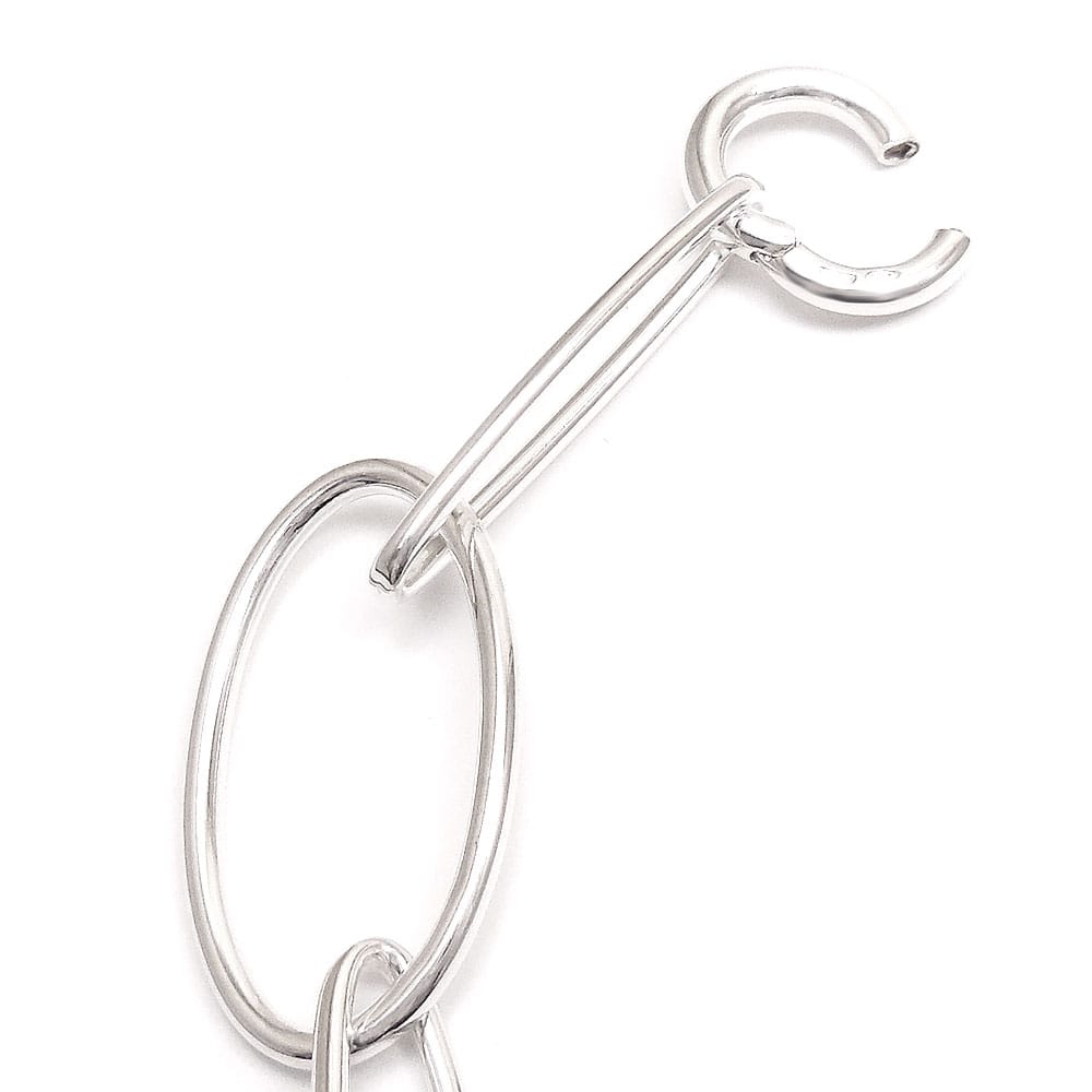 シルバーブレスレット：オーバルチェーン