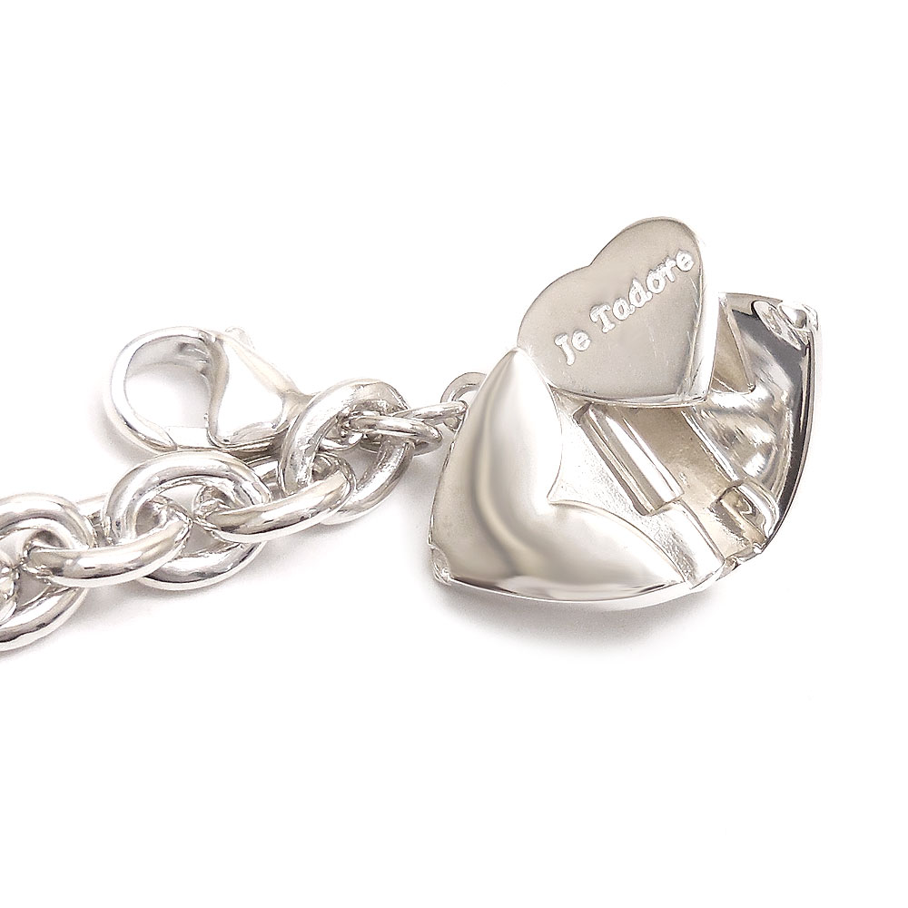 シルバーブレスレット：ハートチャーム