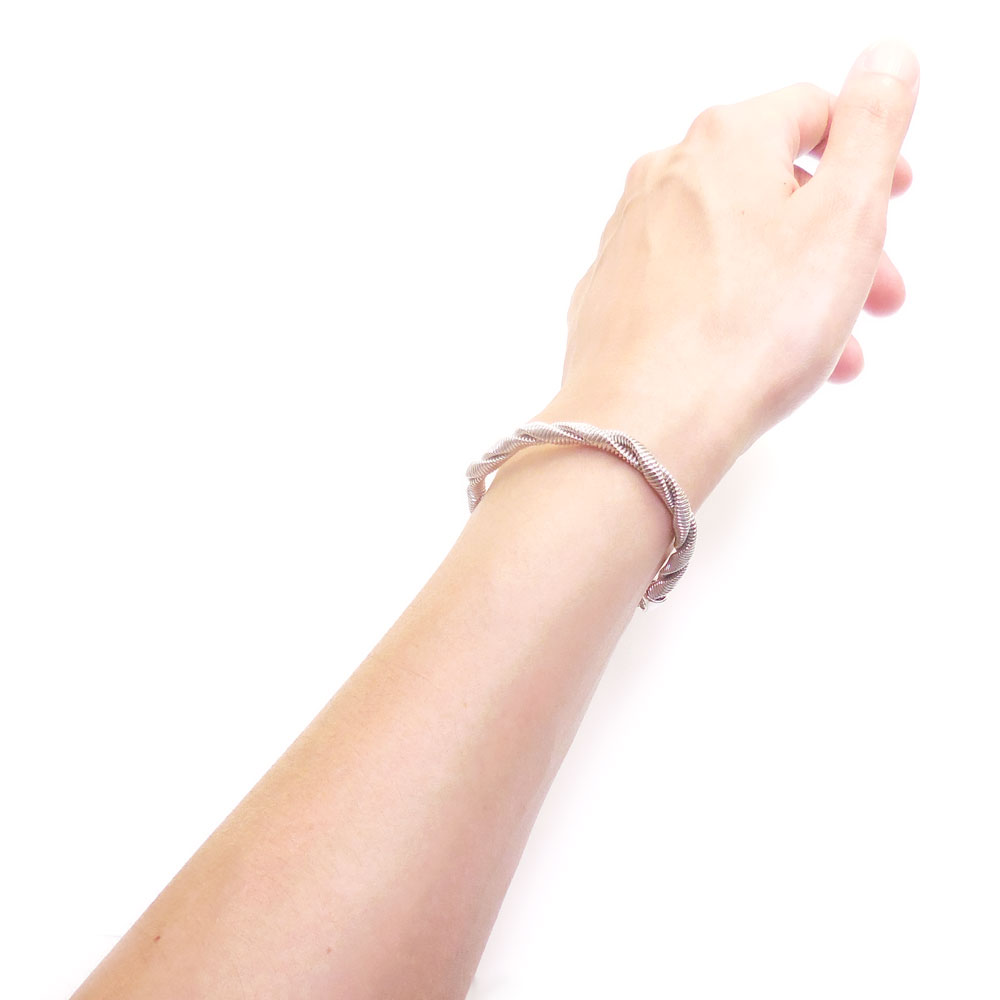 シルバーブレスレット：スパイラルデザイン