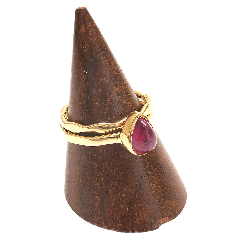 シルバースタックリング：ルビー