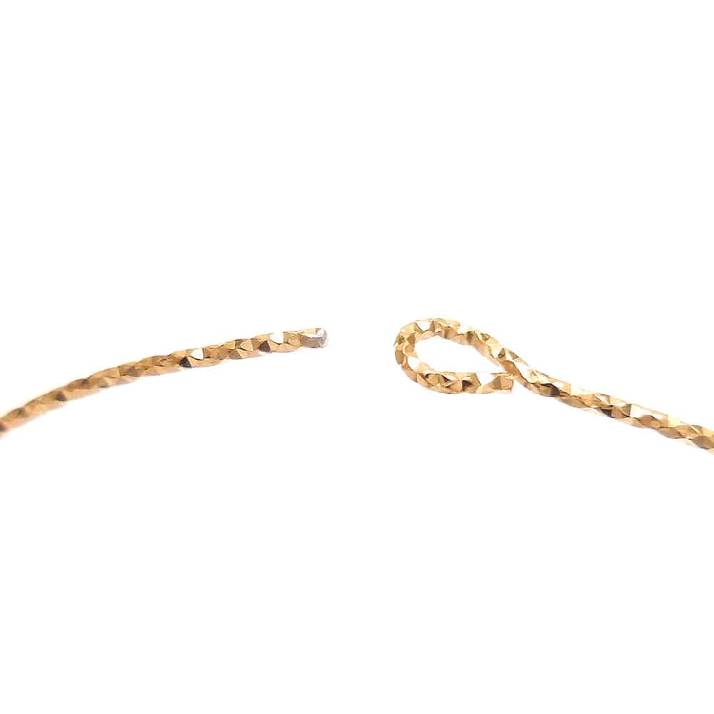 キャッチレス：ワイヤーフープピアス