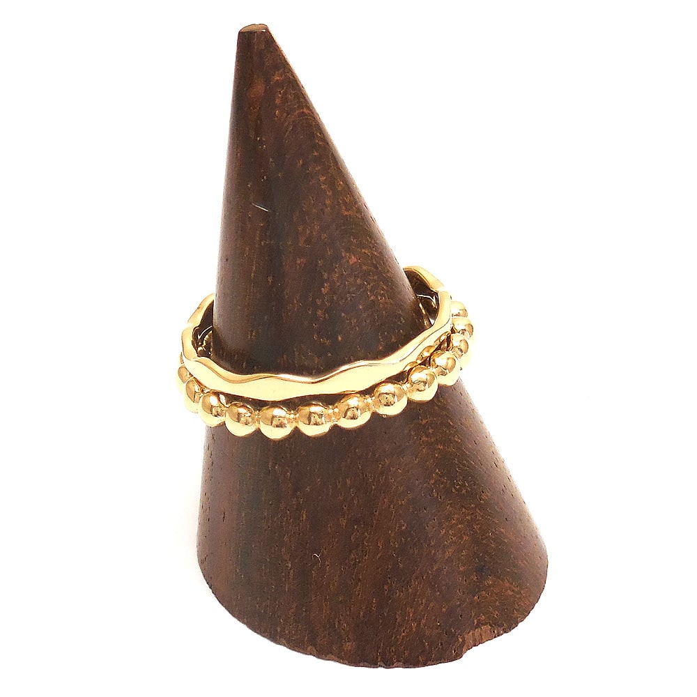 シルバースタックリング：ルビー