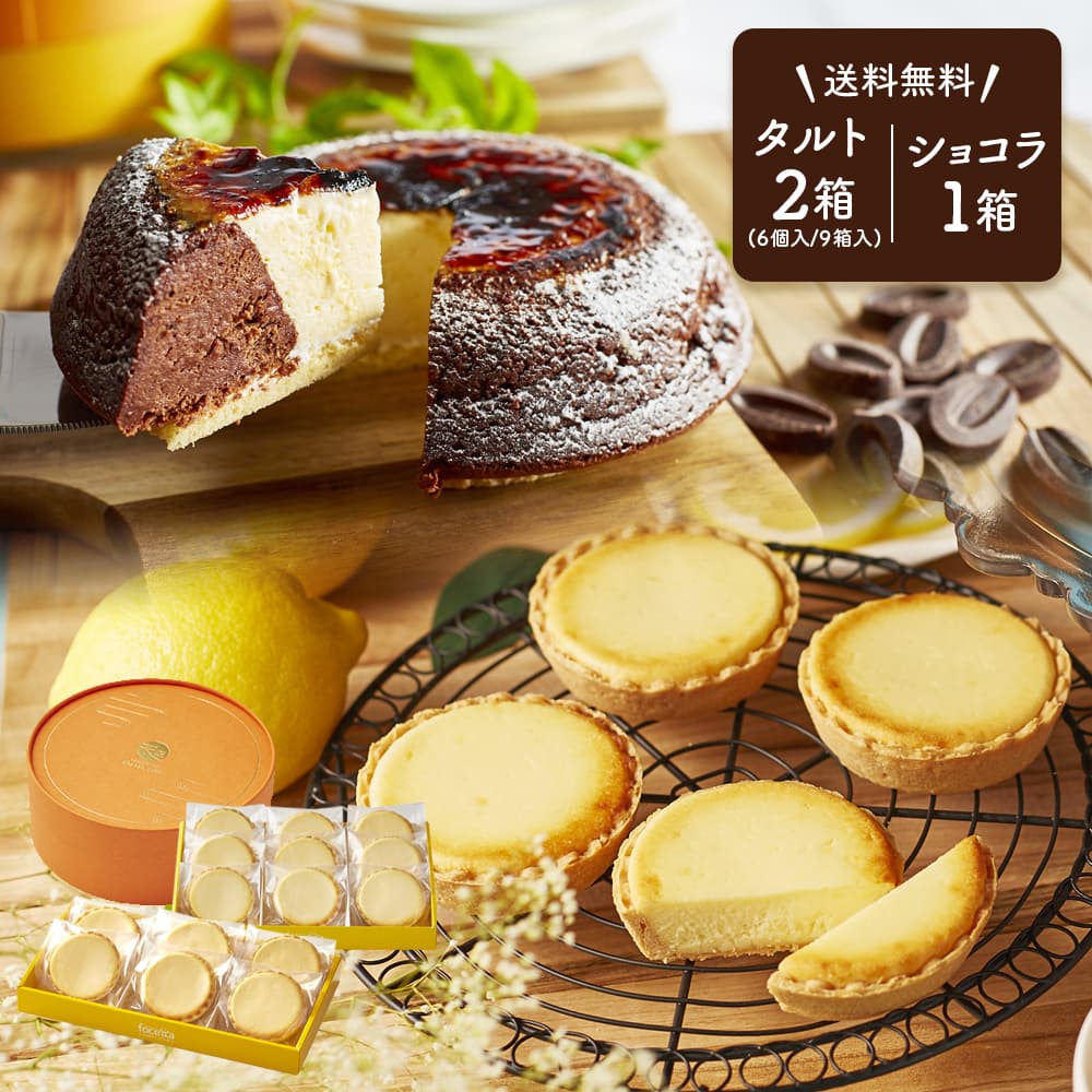 タルトフロマージュ6個入＋９個入と天空のチーズケーキショコラ１箱のセット