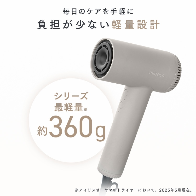 マイルアップ！12/18迄］［公式］ドライヤー HDR-M501-H ダークグレー