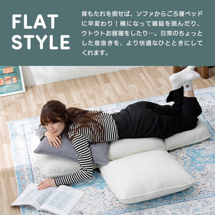 リクライニングソファ CG-JD-138-1P ライトグレー ライトグレー