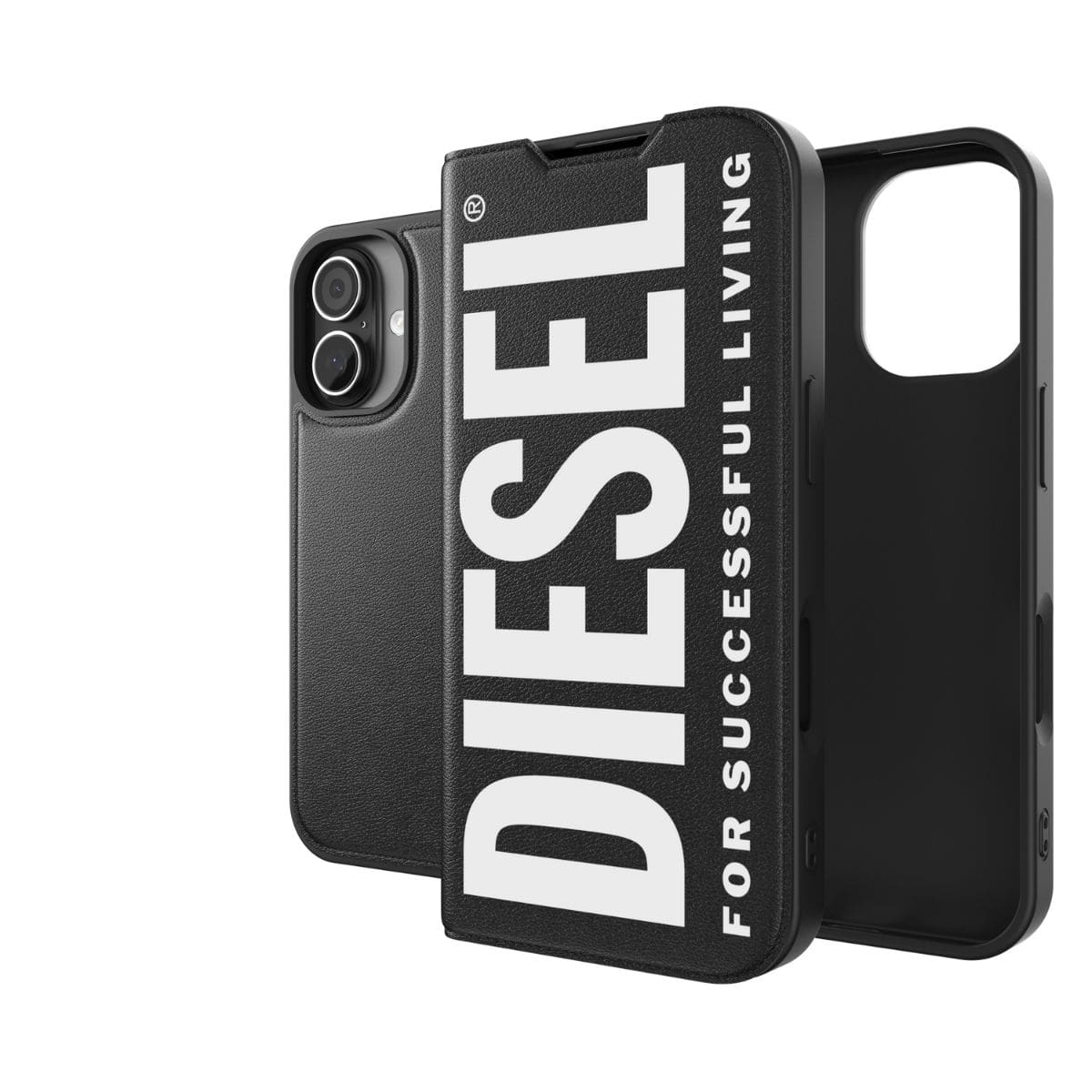 DIESEL[ディーゼル] iPhone 17 スマホケース スマホカバー Booklet MagSafe 手帳型 ブラック