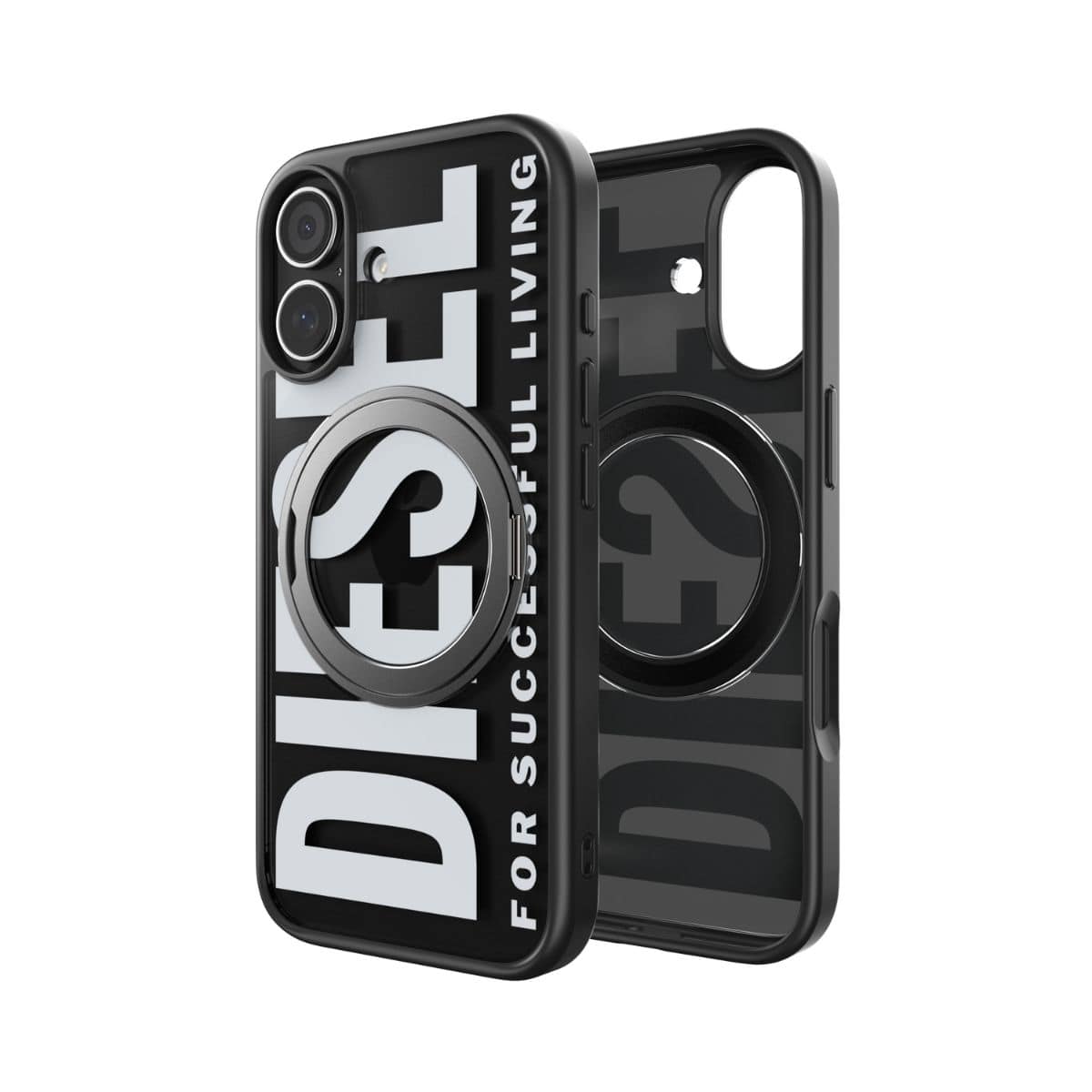 DIESEL[ディーゼル] iPhone 17 スマホケース スマホカバー Ringstand MagSafe スマホリング スタンド ブラック