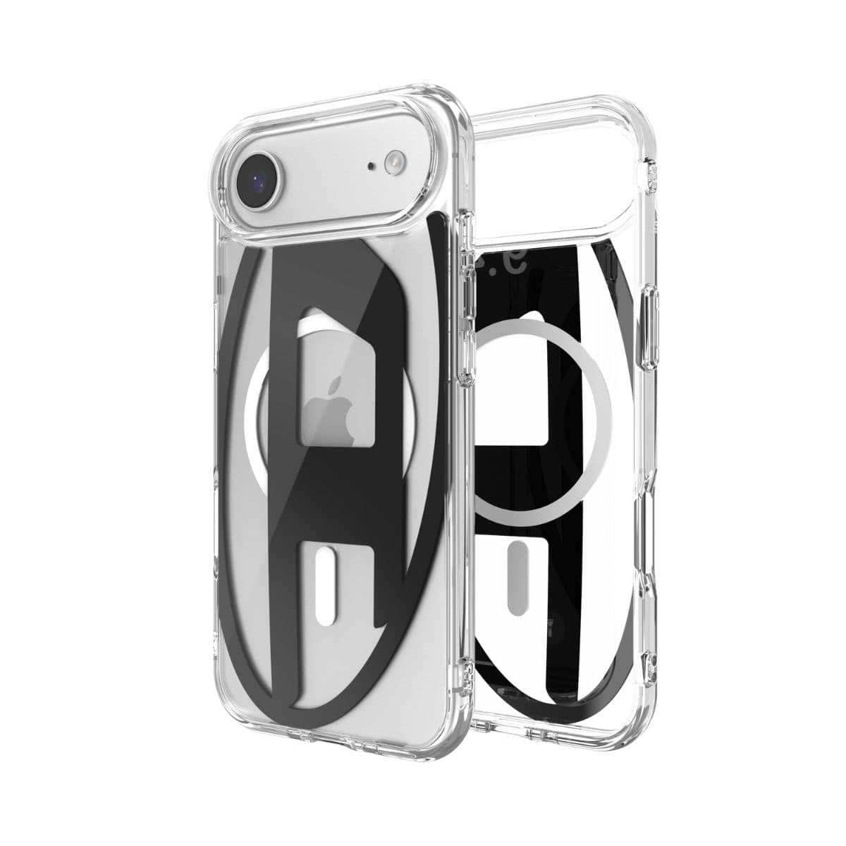 DIESEL[ディーゼル] iPhone Air  スマホケース スマホカバー Oval D Metallic Magsafe ミラークリア/ブラック