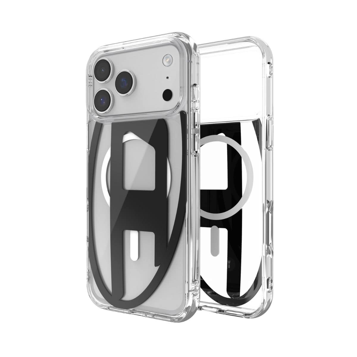 DIESEL[ディーゼル] iPhone 17 Pro Max スマホケース スマホカバー Oval D Metallic Magsafe ミラー クリア/ブラック