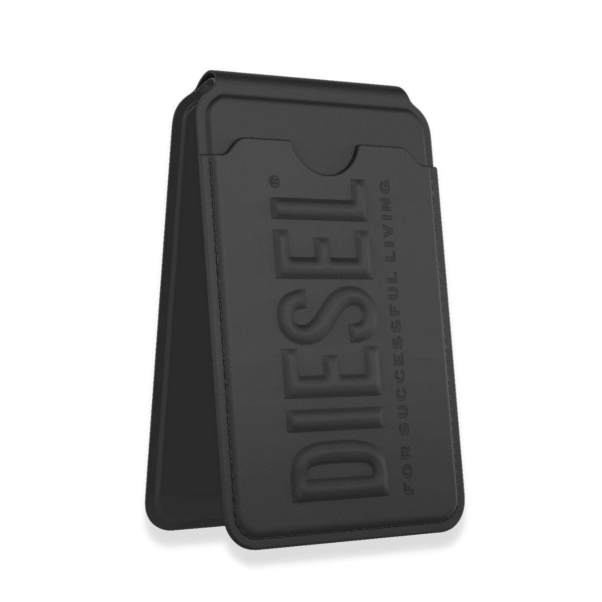 DIESEL[ディーゼル] 3D Biscotto Magsafe Card Case Black カードケース スタンド ユニバーサルタイプ Magsafe対応 カードスロット ブラック