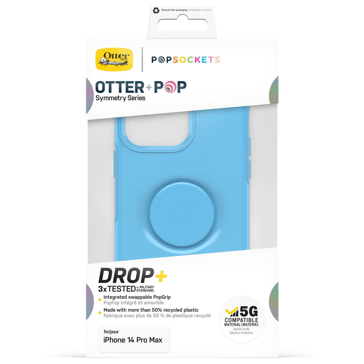 iPhone 14 Pro Max ケース OTTER + POP SYMMETRY シアン 77-88820 OtterBox オッターボックス ≪特価！≫ (77-88820)