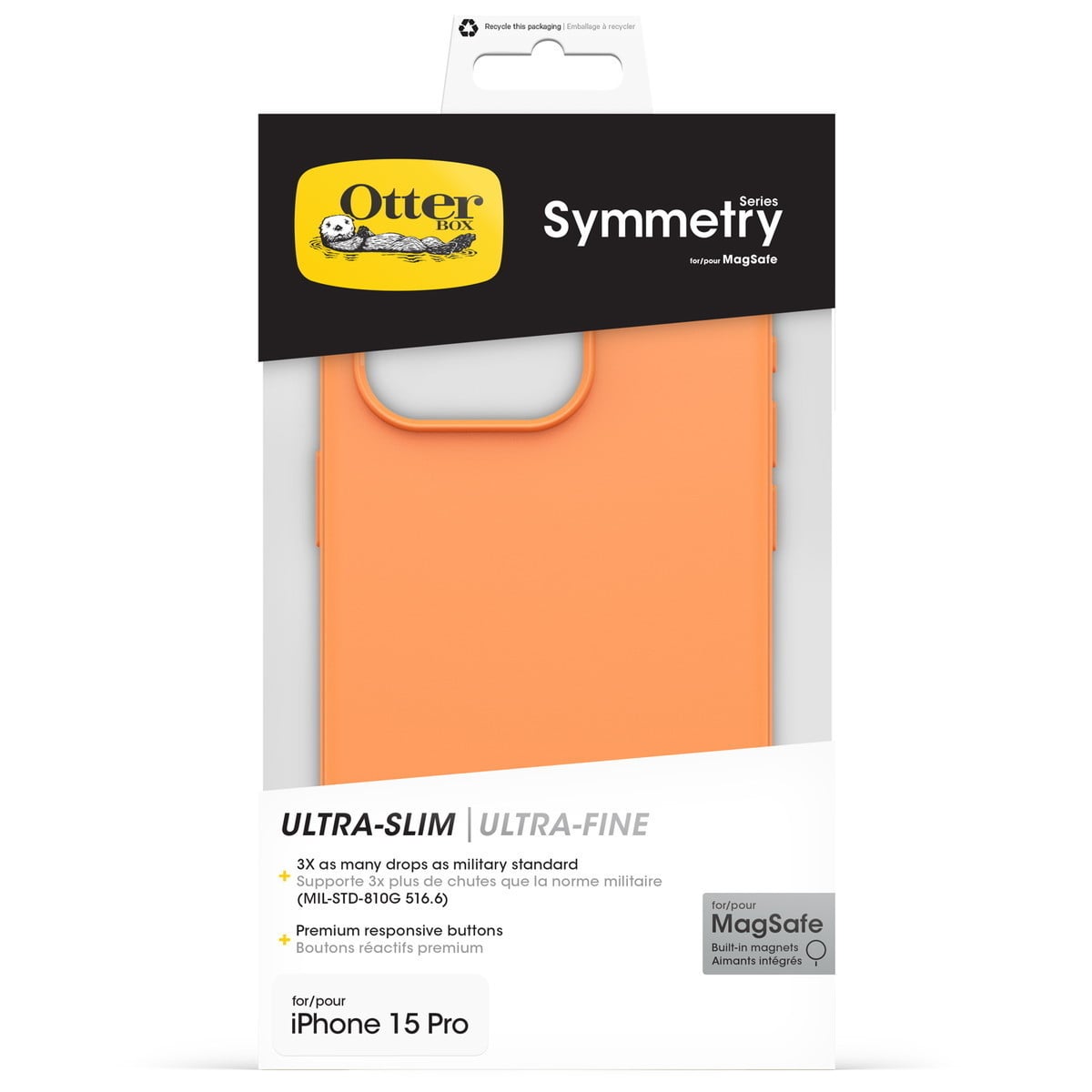 iPhone 15 Pro ケース Symmetry MagSafe 耐衝撃 サンストーン OtterBox オッターボックス ≪特価！≫ (77-92848)