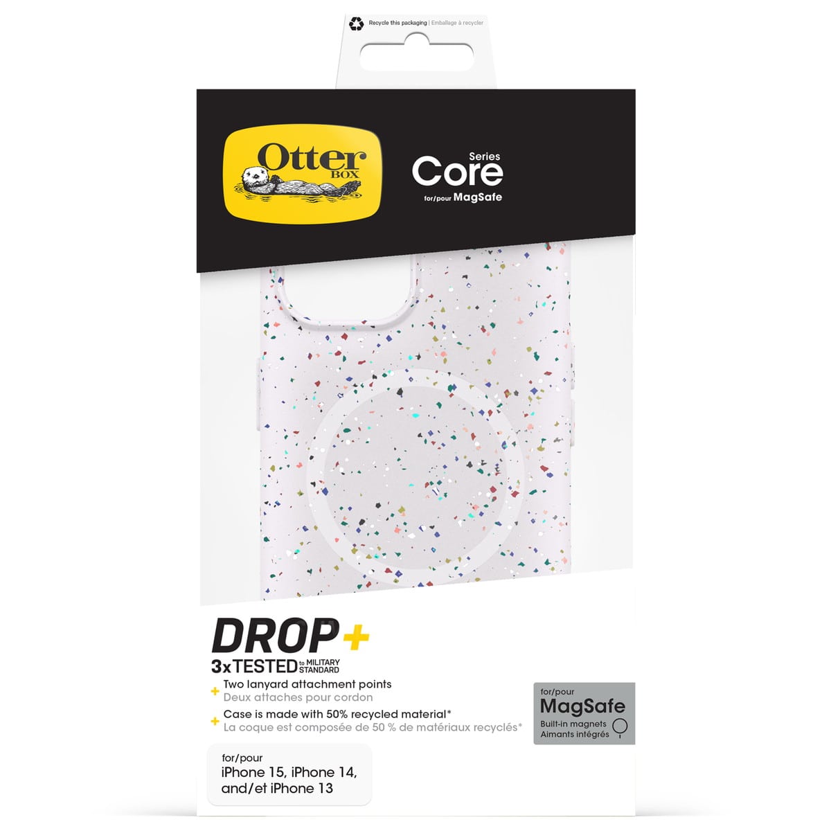 OtterBox[オッターボックス] iPhone 15 スマホケース スマホカバー Core 耐衝撃 ホワイト スプリンクス ≪特価！≫ (77-95133) ホワイト