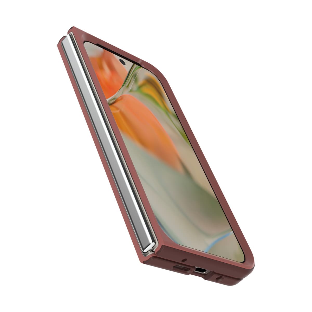 GooglePixel9ProFoldケース Thin Flex 耐衝撃 レッドクレイ
