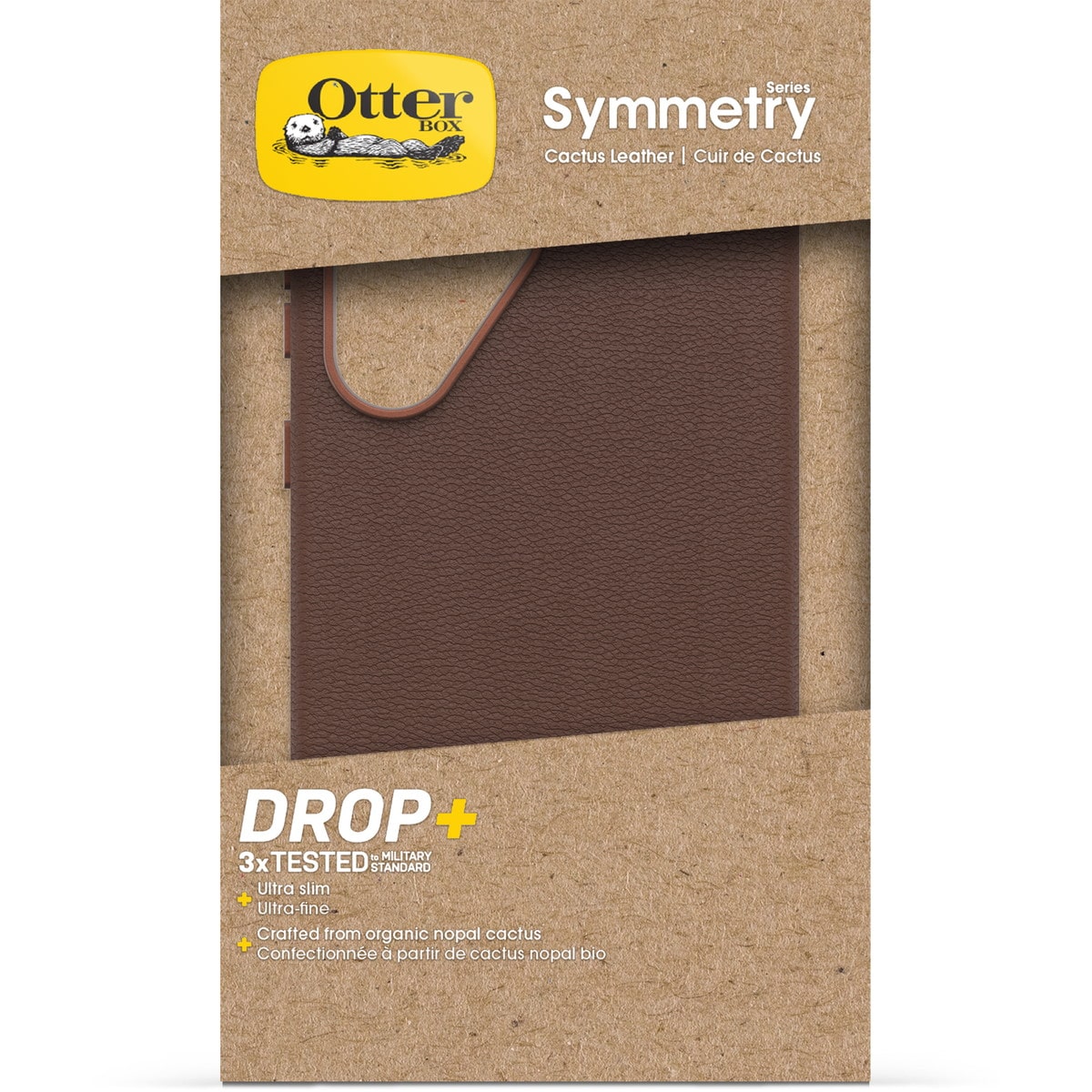 Galaxy S25 Ultra スマホケース スマホカバー Symmetry Cactus Leather サボテンレザー 植物性レザー 耐衝撃 ブラウン 茶色 リッチアドビ (77-97509) ブラウン