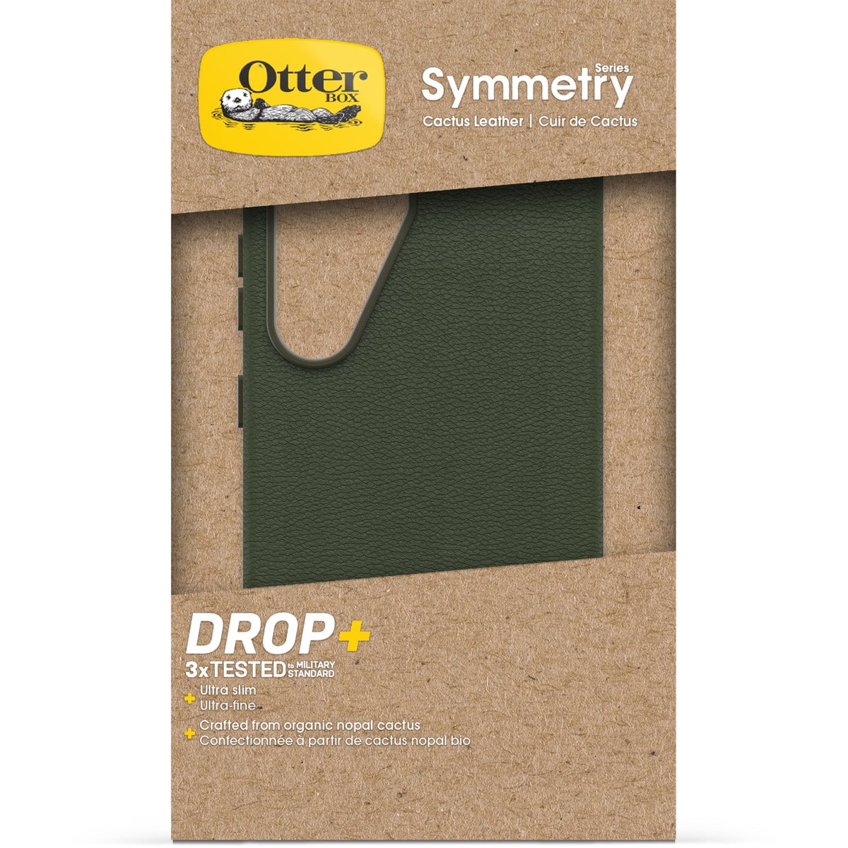 Galaxy S25  スマホケース スマホカバー Symmetry Cactus Leather サボテンレザー 植物性レザー 耐衝撃 グリーン 深緑 カクタスグローブ (77-97389) グリーン