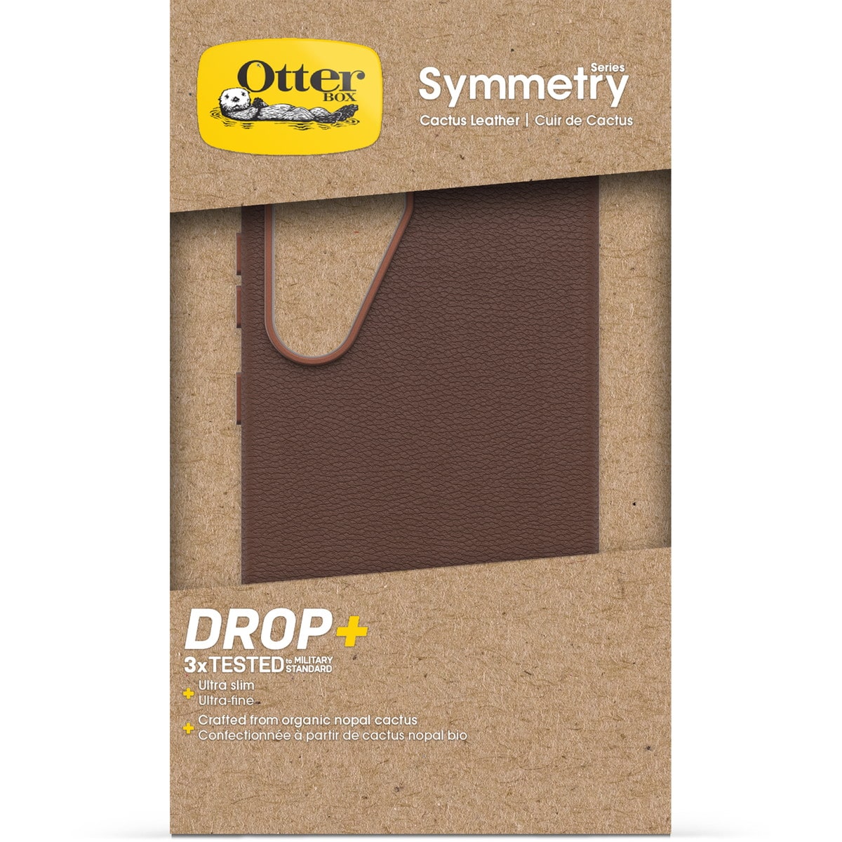 Galaxy S25 スマホケース スマホカバー Symmetry Cactus Leather サボテンレザー 植物性レザー 耐衝撃 ブラウン 茶色 リッチアドビ (77-97387) ブラウン