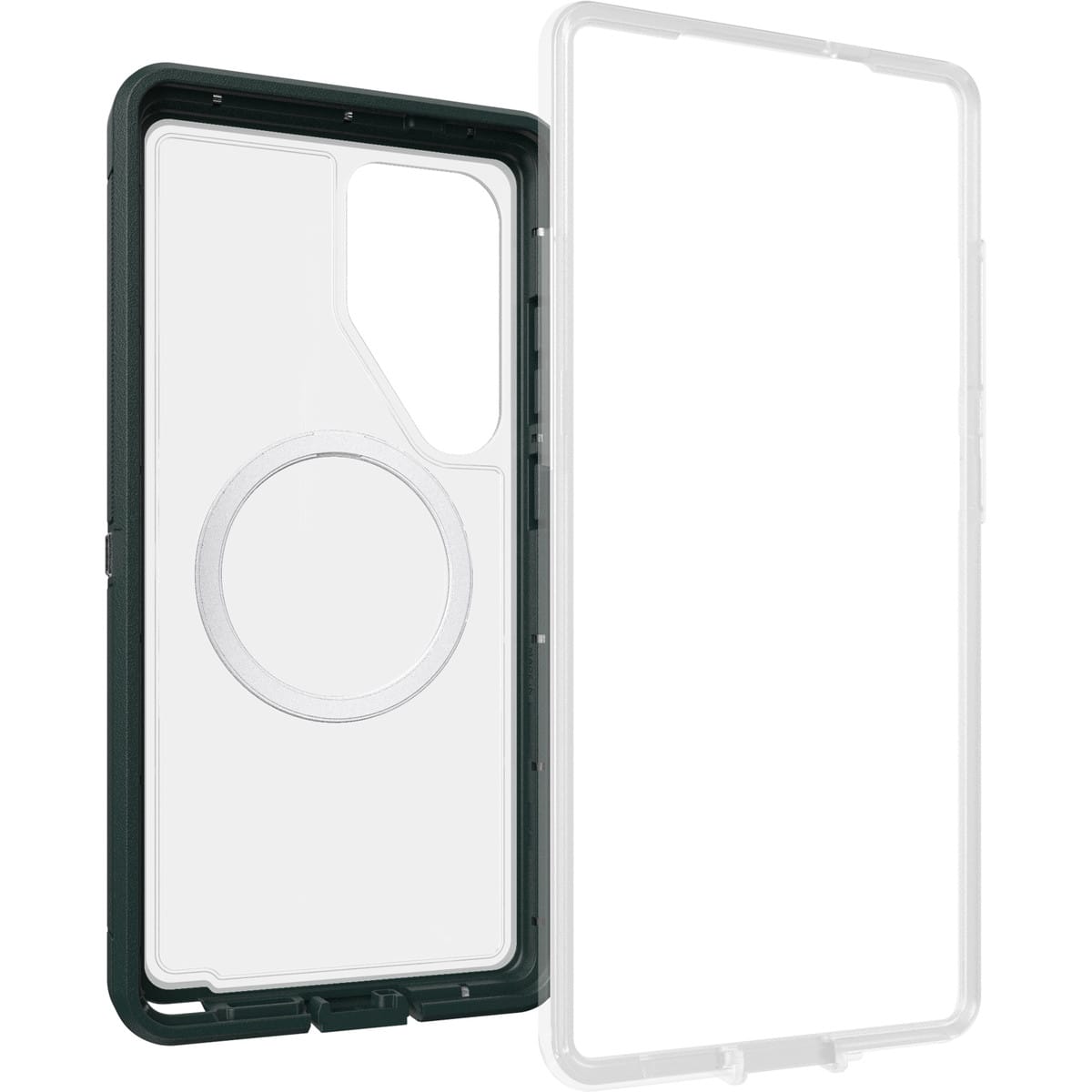 Galaxy S25 Ultra  スマホケース スマホカバー Defender XT Clear Magnets 耐衝撃 クリア グリーン 深緑 セージブラッシュ (77-97875) グリーン
クリア