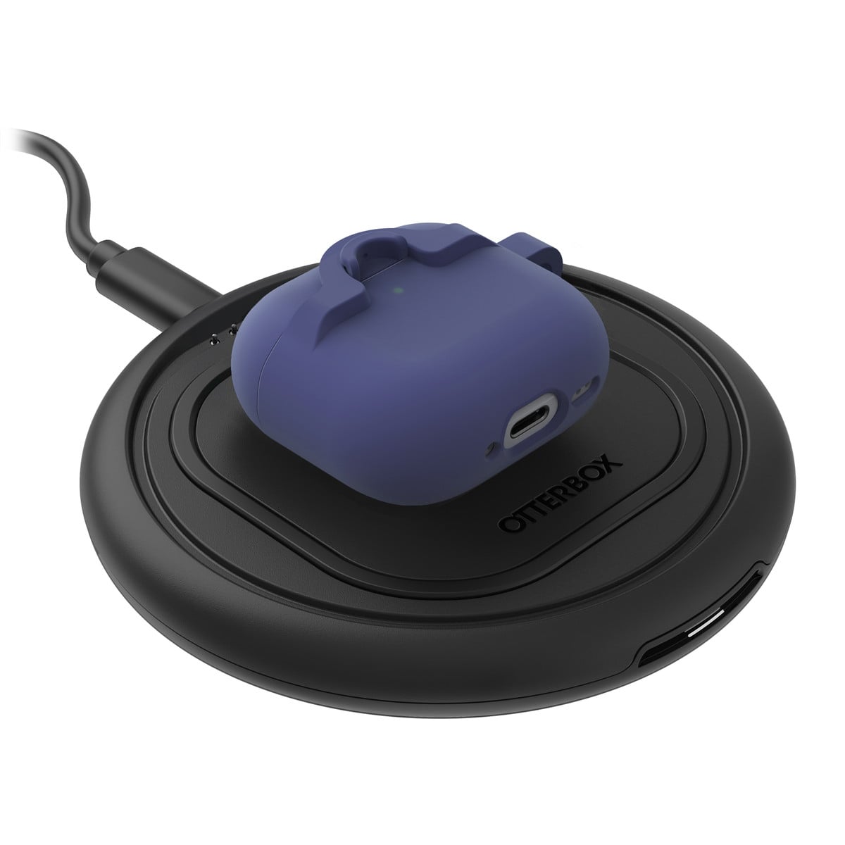 AirPods(第4世代)ケース ワイヤレス充電対応 耐衝撃 カラビナ付き パープル スペースカデット (77-97894) パープル