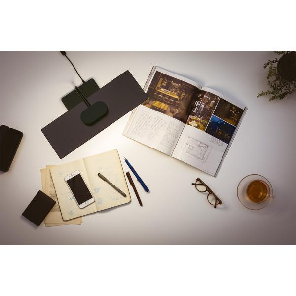 ecorica[エコリカ] 有機ELデスクライト OLED SKY ブラック 黒 7段調光 タッチスイッチ スタイリッシュ スリム 卓上ライト 読書 勉強 仕事 ネイル (EELM-SKY100-W)