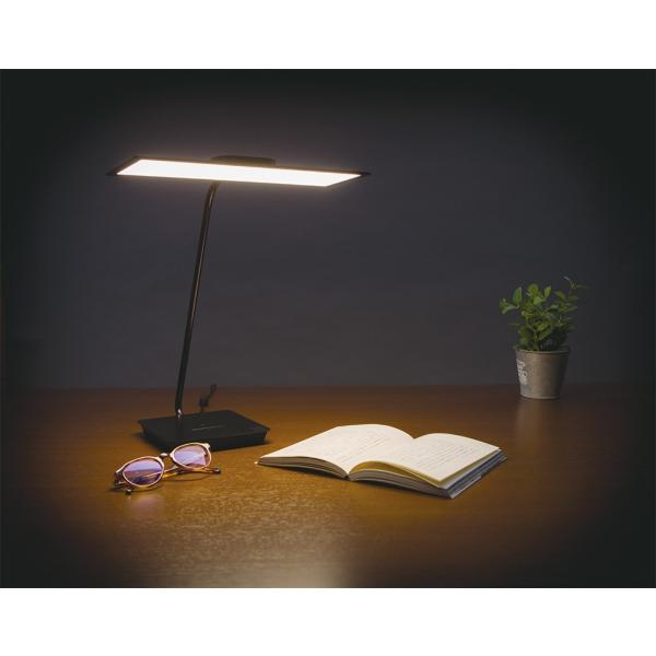 ecorica[エコリカ] 有機ELデスクライト OLED SKY ブラック 黒 7段調光 タッチスイッチ スタイリッシュ スリム 卓上ライト 読書 勉強 仕事 ネイル (EELM-SKY100-W)