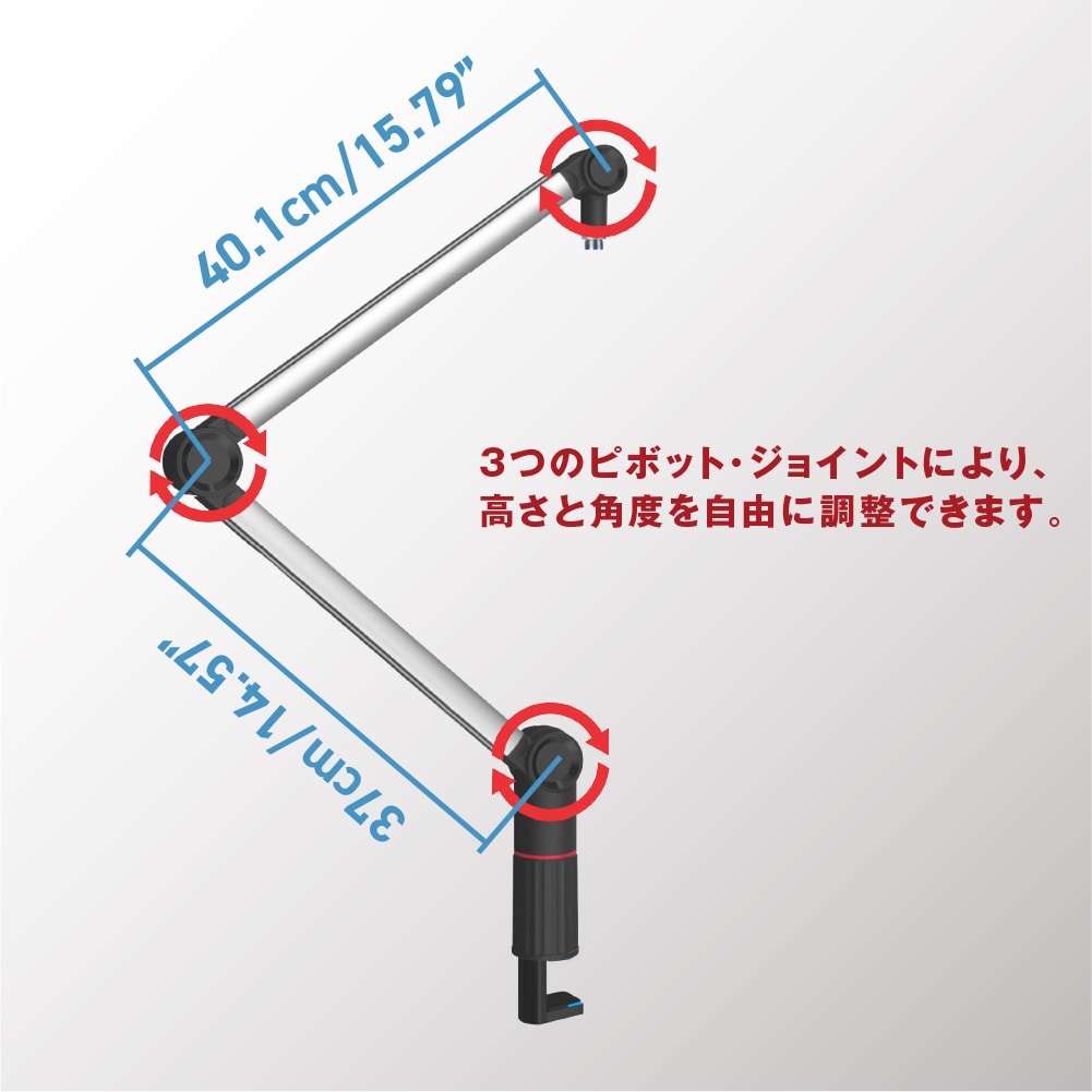 THRONMAX[スロンマックス] マイクアームスタンド FLEX Stand S5 ゲーム ゲームストリーミングに最適 ショックマウント対応 デスクアーム式 (MG-S5) シルバー