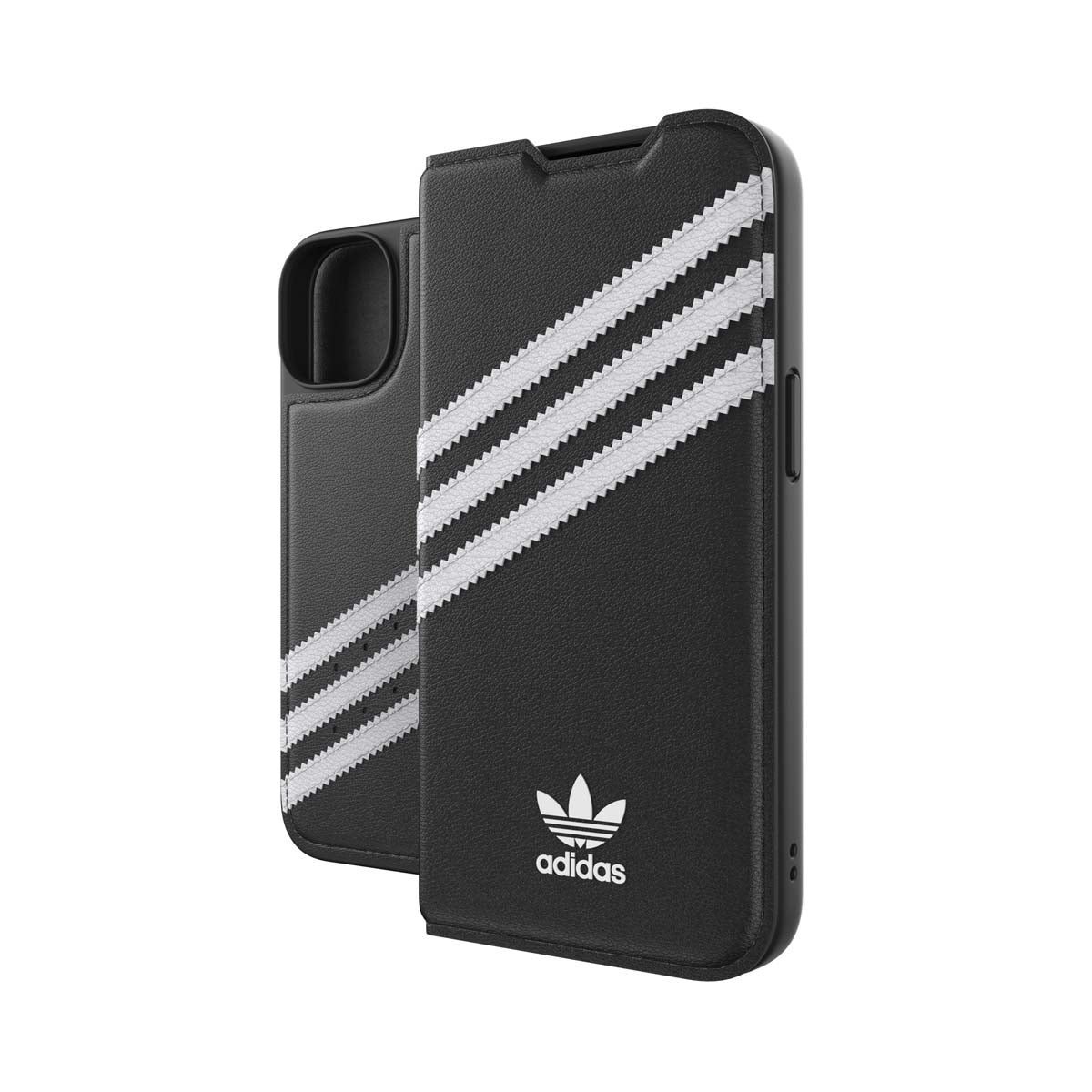adidas Originals[アディダス オリジナルス] iPhone 14 スマホケース スマホカバー BOOKLET Black/White 手帳型 SAMBAシリーズモチーフ カードスリット ブラック/ホワイト ≪特価！≫ (50195(GC2940))