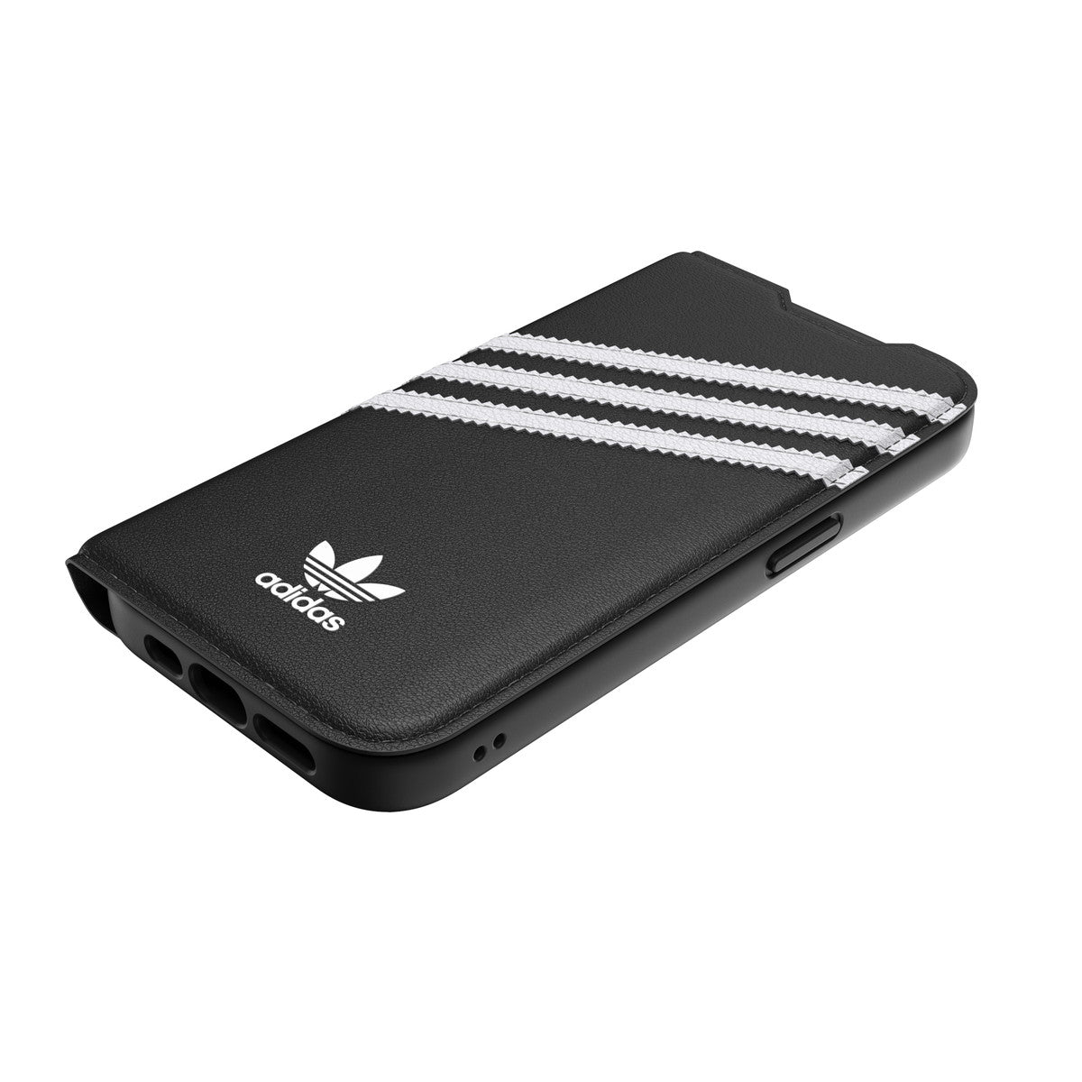 adidas Originals[アディダス オリジナルス] iPhone 14 Pro スマホケース スマホカバー BOOKLET Black/White 手帳型 SAMBAシリーズモチーフ カードスリット ブラック/ホワイト ≪特価！≫ (50196(GC2941))